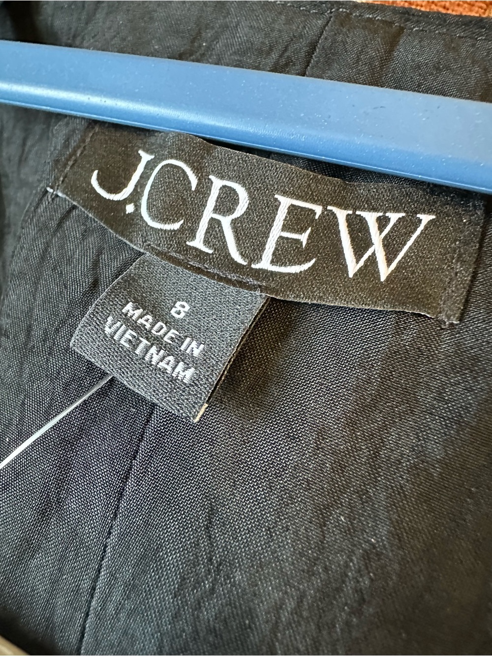 J. Crew Black Essential cutaway vest top in textured satin - Picture 7 of 7